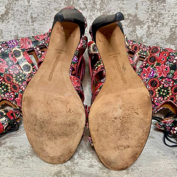 Rebecca Minkoff Rita (Sample) Knee High Gladiator Heeled Sandals in Floral - Picture 8 of 9